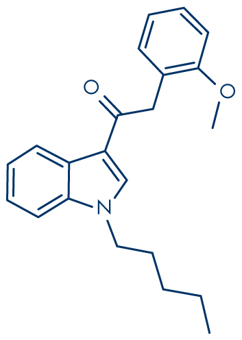 molecular structure of synthetic cannabinoid JWH-250